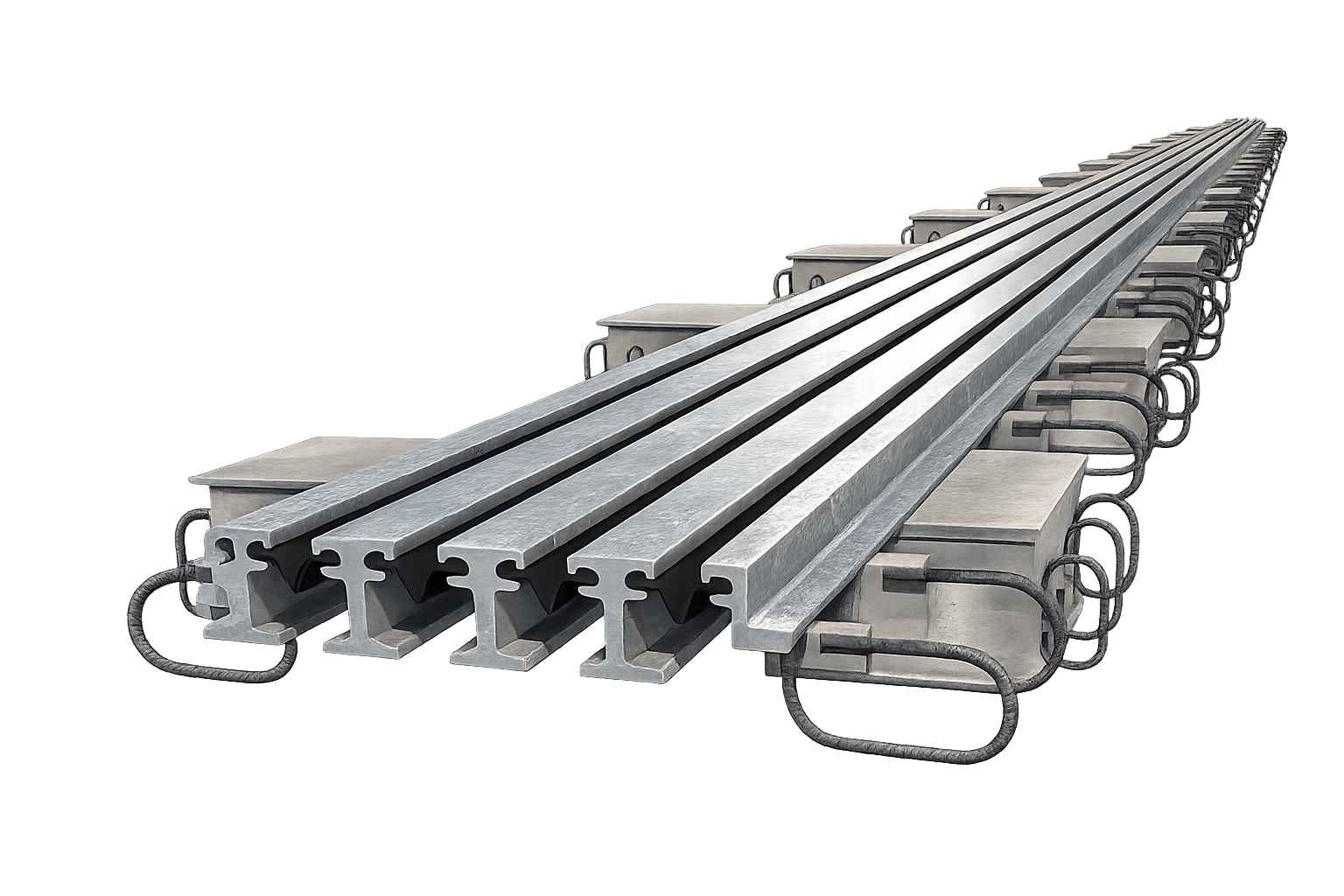 Modular multi-seal expansion joint on support bars