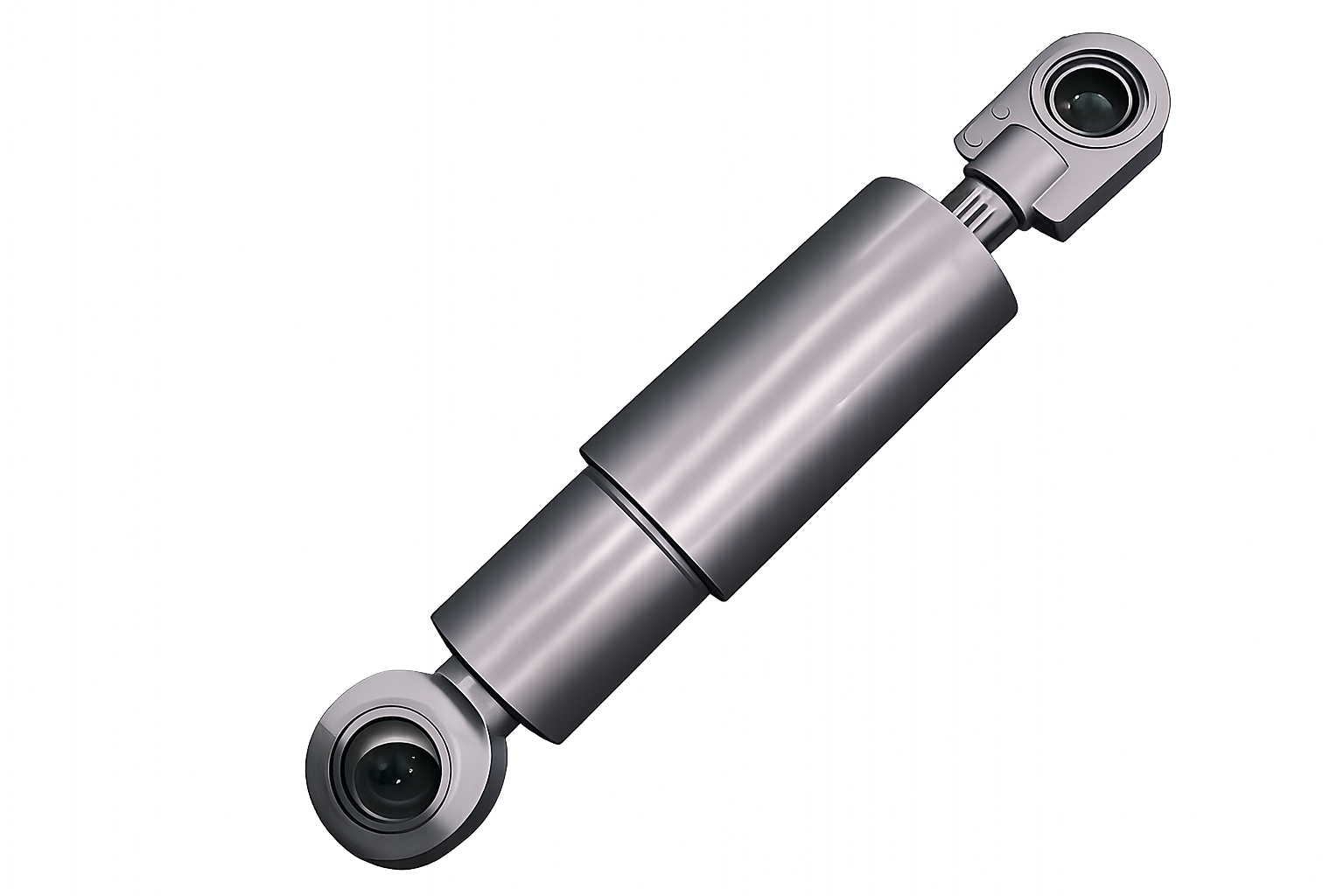 Fluid viscous damper with clevis ends